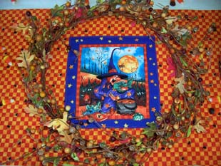 Closeup Halloween Table Runner