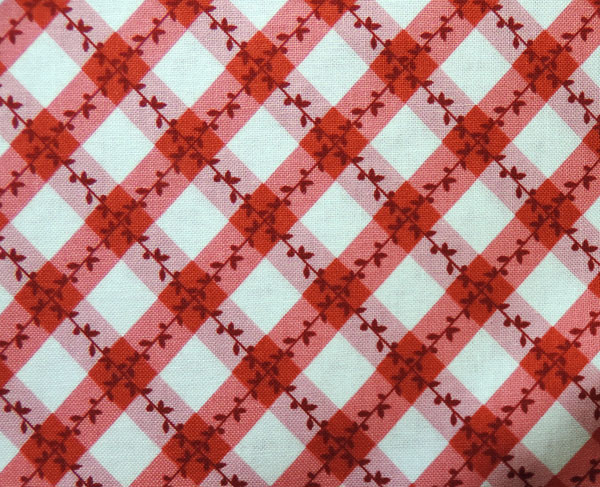 Old Fashioned Red and White Kitchen Apron Close up