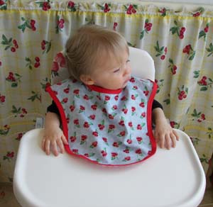 Cherry baby bib
