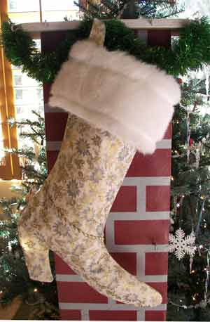 Large Boot Fur Stocking, click for larger view