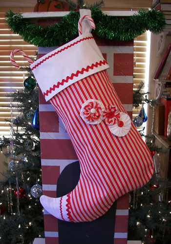 Large Candy Cane Christmas Stocking, click more Christmas Stockings