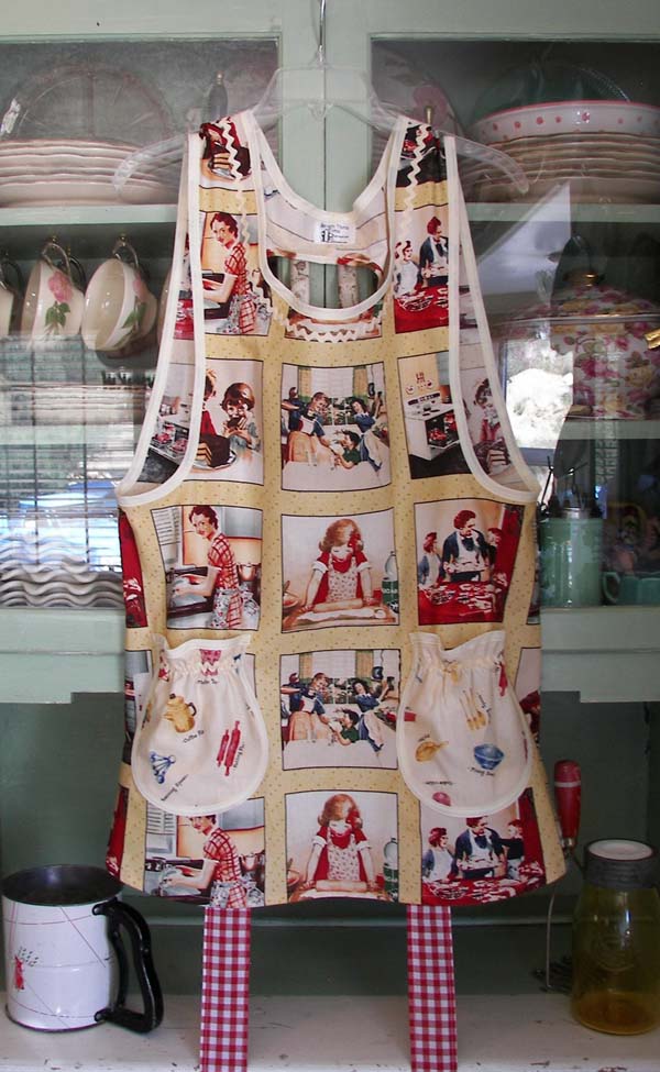 Grandma Apron in Moms Kitchen