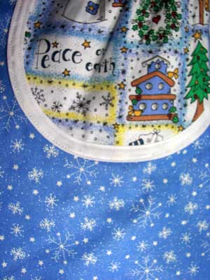 Grandma Apron Silver Snowflake