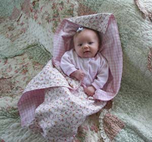 Pink baby blanket