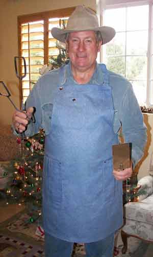 Man Apron Levi White