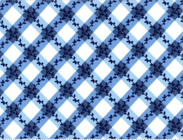 Old Fashioned Blue and White Kitchen Apron Close UP