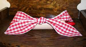 Red Gingham Hair Tie