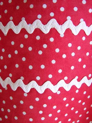 Close up of Red Poka Dot