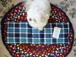 Large Heating pad with plaid pillowcase
