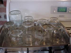 jars ready to put jam in